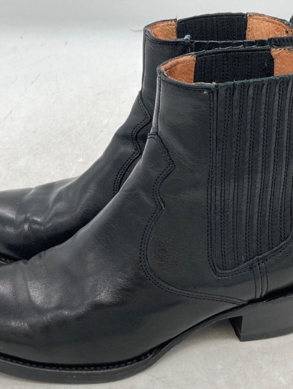 FRYE Black Leather Sacha Western Chelsea Ankle Boots 4601 K Mexico Women's 6.5